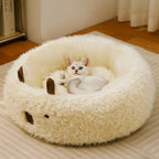 Alpaca-shaped, fluffy, warm, detachable dog and cat bed
