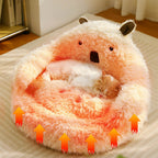 Alpaca-shaped, fluffy, warm, detachable dog and cat bed