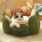 Pet Bed Plush Flower Design for Cats Dogs