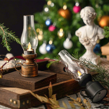 Led Vintage Kerosene Lamp, Electronic Swinging Candle