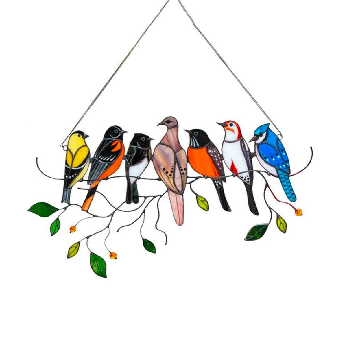 Stained Glass Bird Suncatcher - Francia