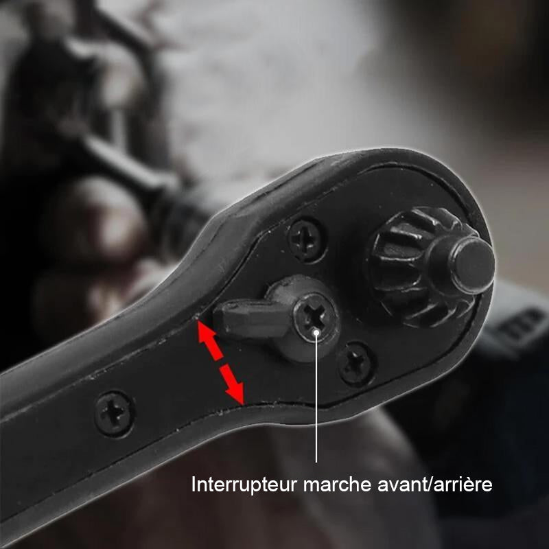 Ratchet for drill chuck 2 in 1
