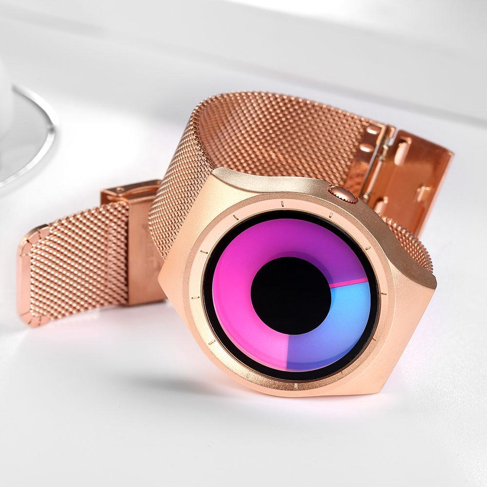 IcoolGadgets 2019 New Women Watches Quartz Clock woman Top Luxury Brand Fashion Casual Ladies Creative Wristwatch Gold Steel Mesh Band