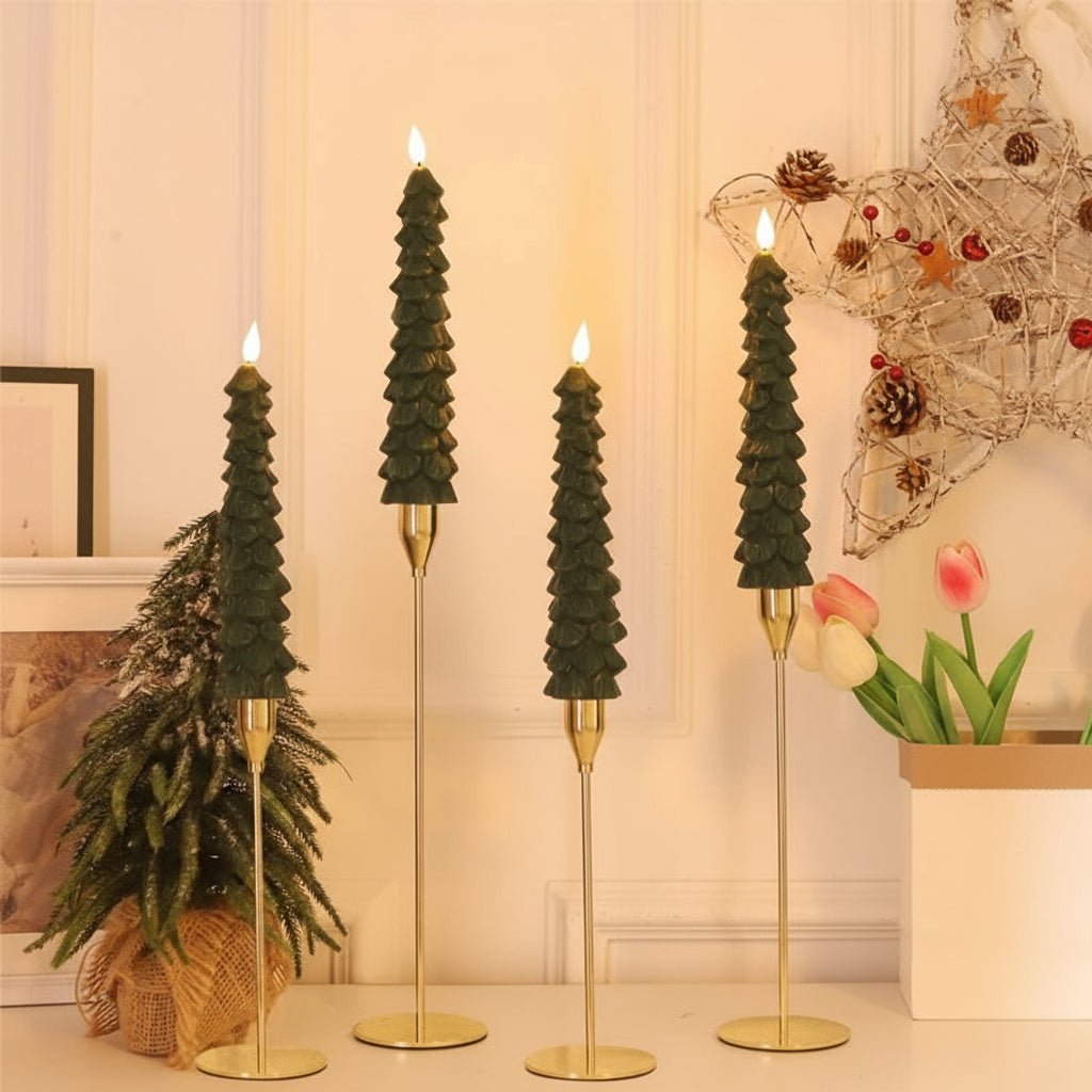 Remote-controlled LED candle tree for magical holiday atmosphere