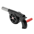 Portable hand crank barbecue fan for easy outdoor firing up