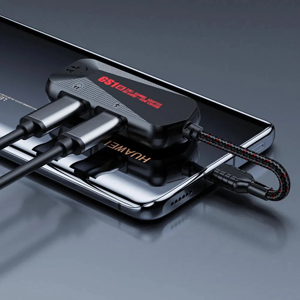 Multifunctional Hi-Res Mobile Gaming 3 in 1 Lightning Adapter