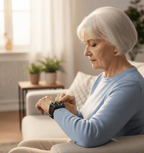Smartwatch for seniors with location sharing & SOS function