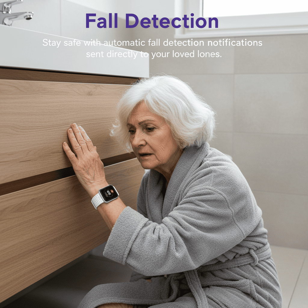 Smartwatch for seniors with location sharing & SOS function