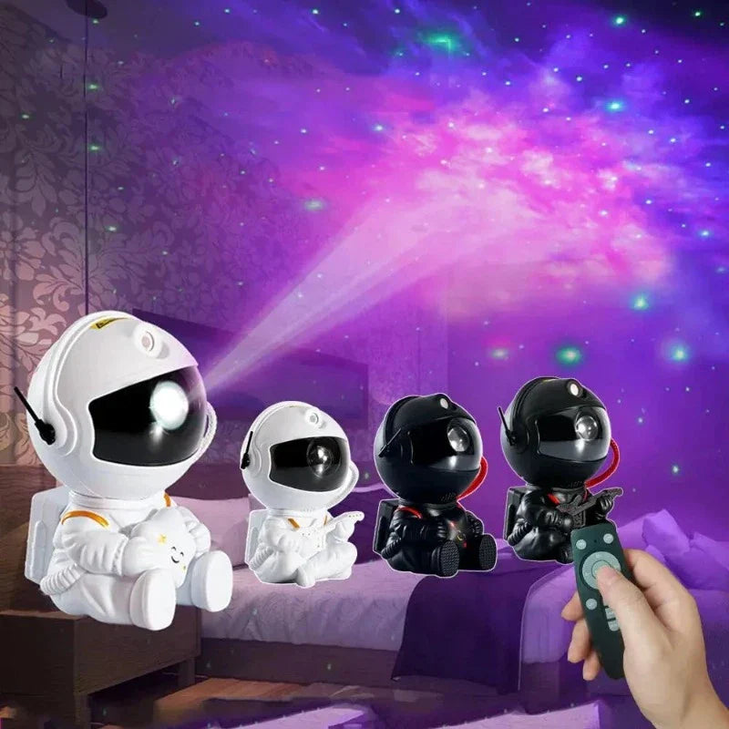 Galaxy Starry Sky Projector Lamp - Astronaut LED Projection Night Light for Bedroom
