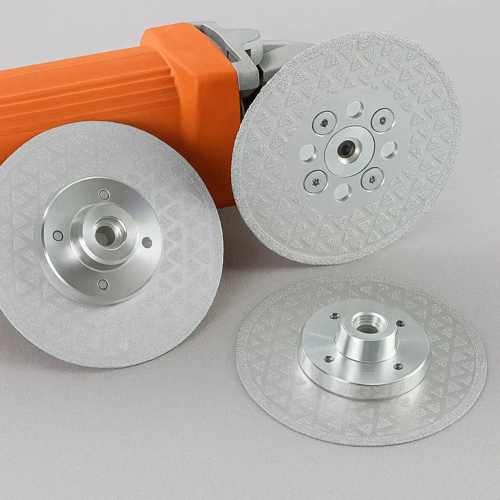 Galvanized diamond blade for cutting stone edges