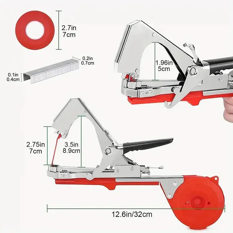Garden Plant Tying Tool Set | 10 Rolls of Tape and 10,000 Staples