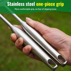 Garden rake made of stainless steel — Sturdy hand rake with non-slip grip