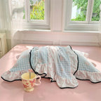 Gauze Floral Ruffled Lace Pillowcases