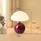 Cream Mushroom Lamp - French Vintage Lamp