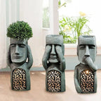 GardenDecor - Artistic Flower Pot with Solar LED Light