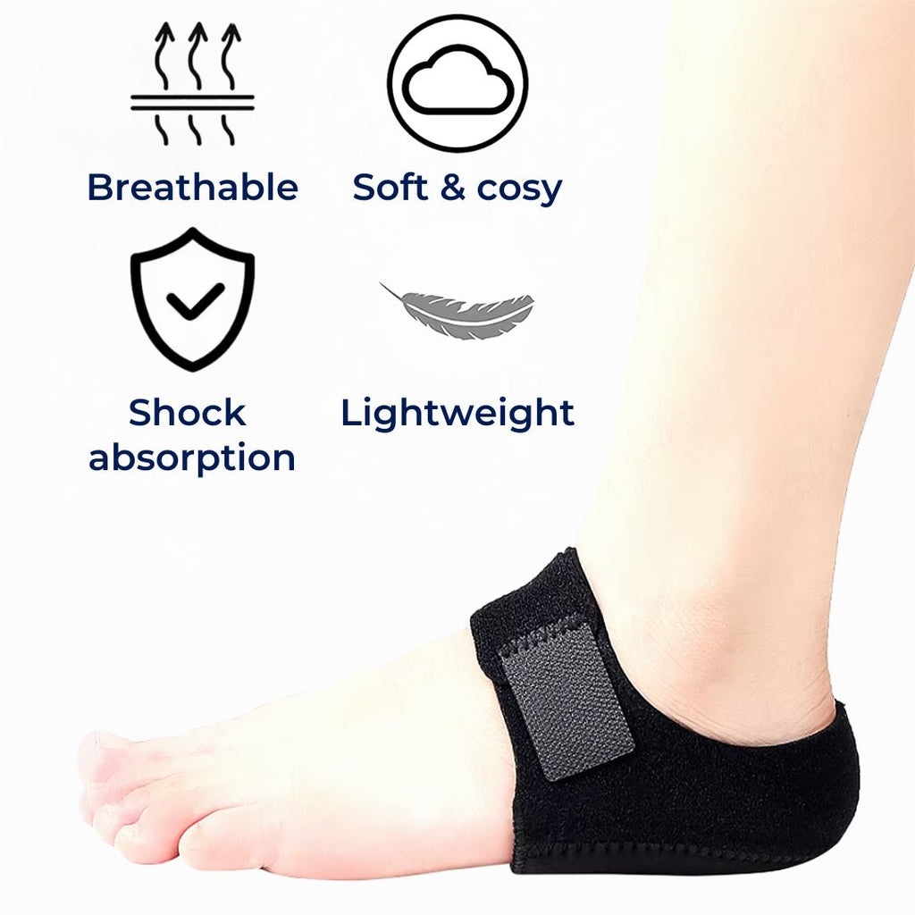 GelCush Heel Cups for Plantar Fasciitis | Soft Gel Inserts - for Heel Pain Relief and Shock Absorption