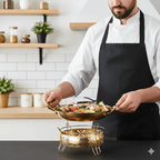 Hammered stainless steel pot for frying, sauces & versatile cooking