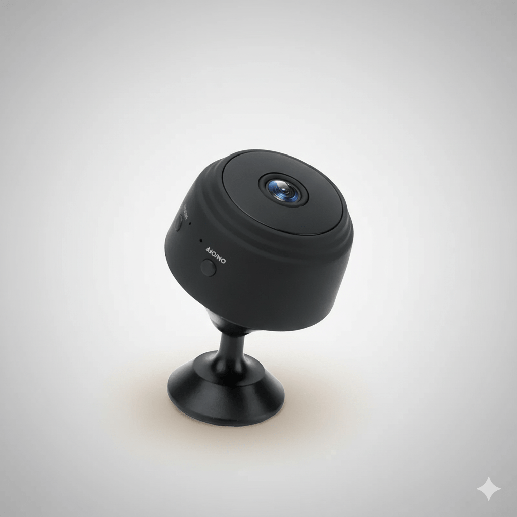 Compact security camera with night vision & app control