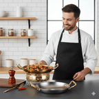 Hammered stainless steel pot for frying, sauces & versatile cooking