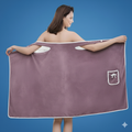 Highly Absorbent Fleece – Snap Button Fit – Soft Lightweight Comfort for Shower Gym & Travel