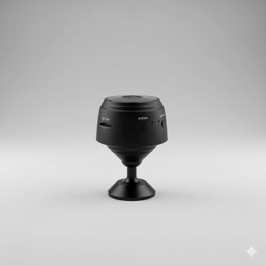 Compact security camera with night vision & app control