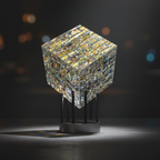 ChromaticCube Crystal Rainbow Refraction Art | Modern Desk Decor & Centerpiece