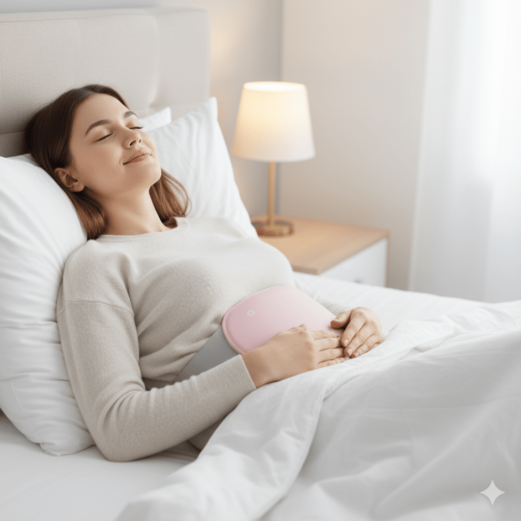 Electric abdominal heater with vibration function for pain relief