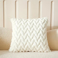 Geo Leaves Embroidered Cushion Cover