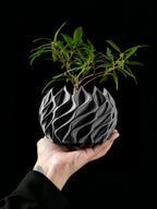 Geometric Flower Pot | 3D Printed Planter made of Bioplastic