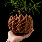 Geometric Flower Pot | 3D Printed Planter made of Bioplastic