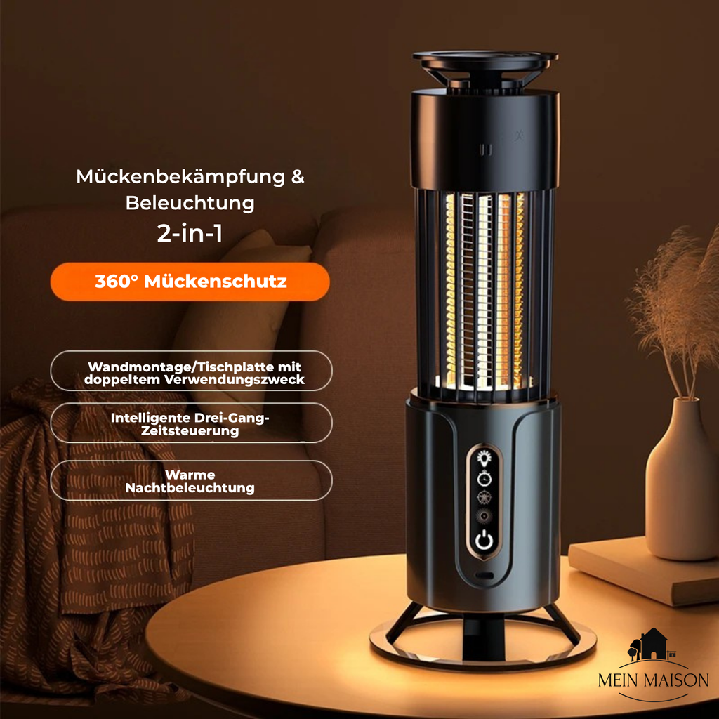 Lunavax Electric Mosquito Lamp | USB Rechargeable | Quiet & Chemical-Free | Insect Killer for Indoor & Outdoor