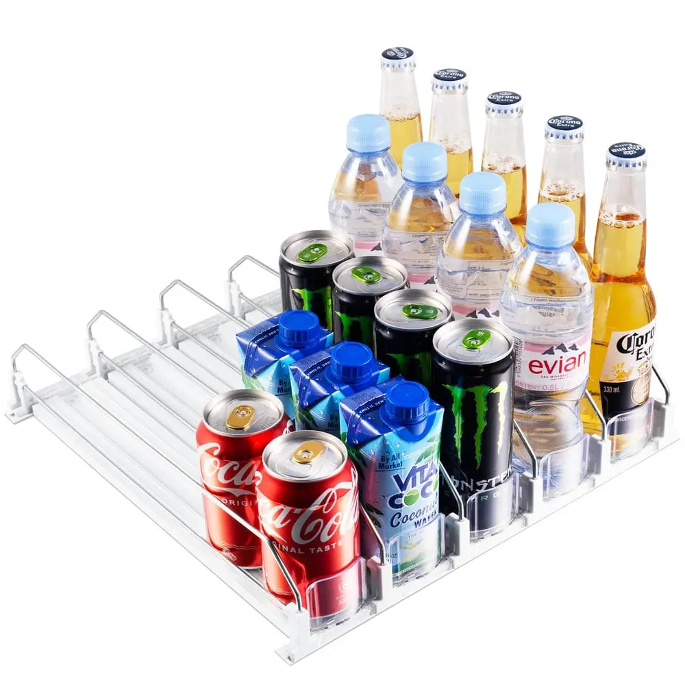Drink Organizer for Refrigerator – Adjustable with Automatic Feed