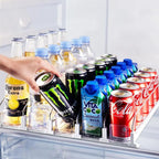 Drink Organizer for Refrigerator – Adjustable with Automatic Feed