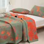 Cotton Bedding Set with Botanical Design