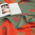 Cotton Bedding Set with Botanical Pattern