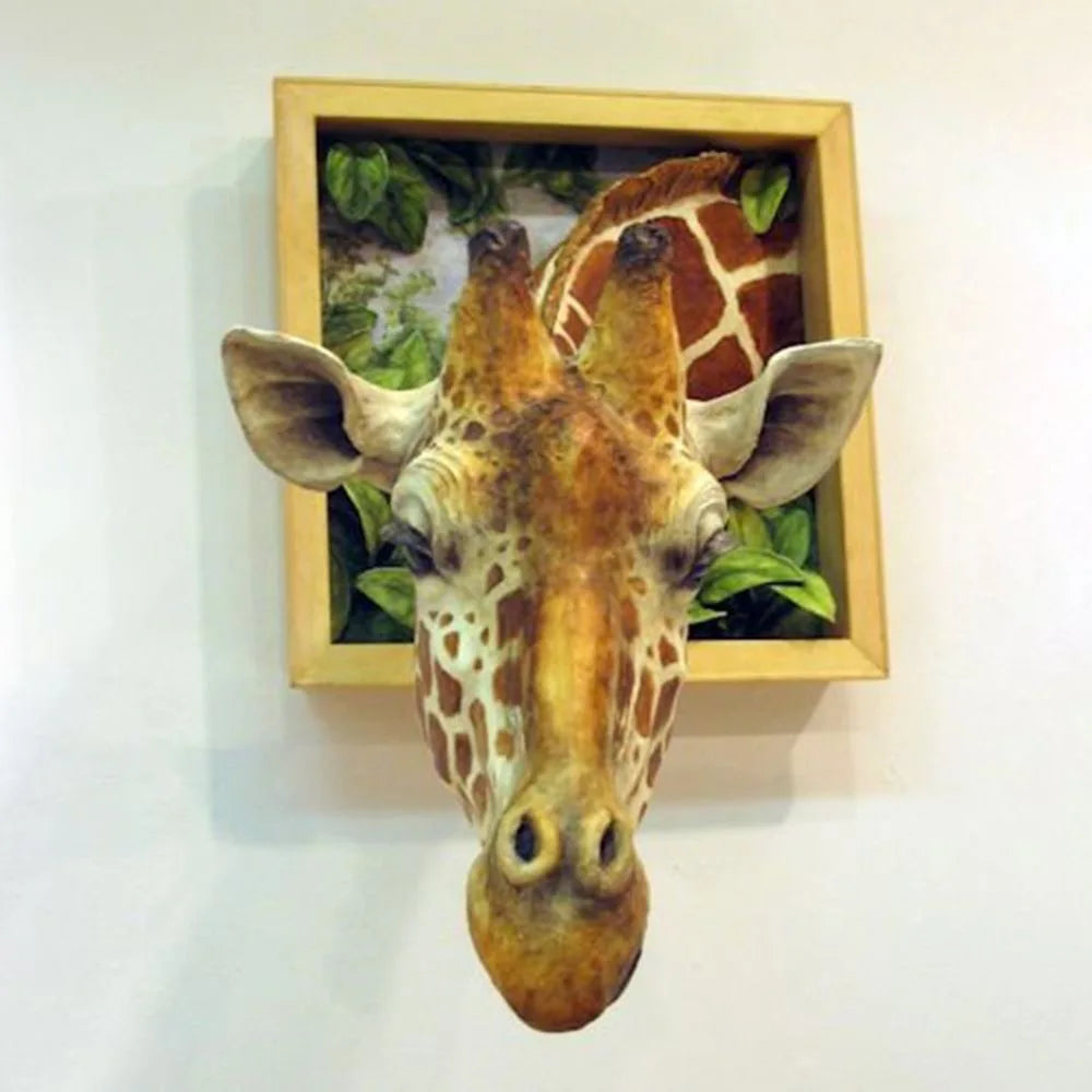 Giraffe Head - Wall Decoration - 3D Sculpture - Lifelike Decoration