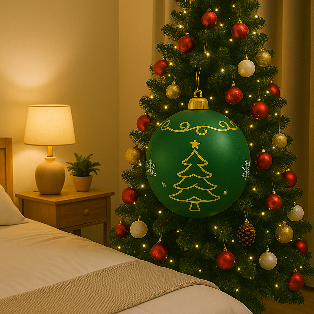 Outdoor PVC Christmas Decoration with Colorful LED Lighting