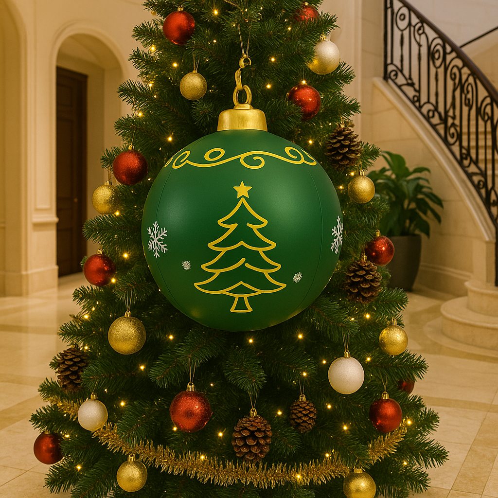 Outdoor PVC Christmas Decoration with Colorful LED Lighting