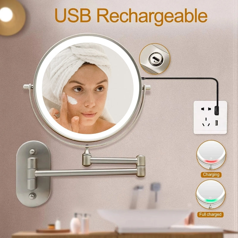 GlamGlow | Deluxe Make-up Mirror with LED and Magnification