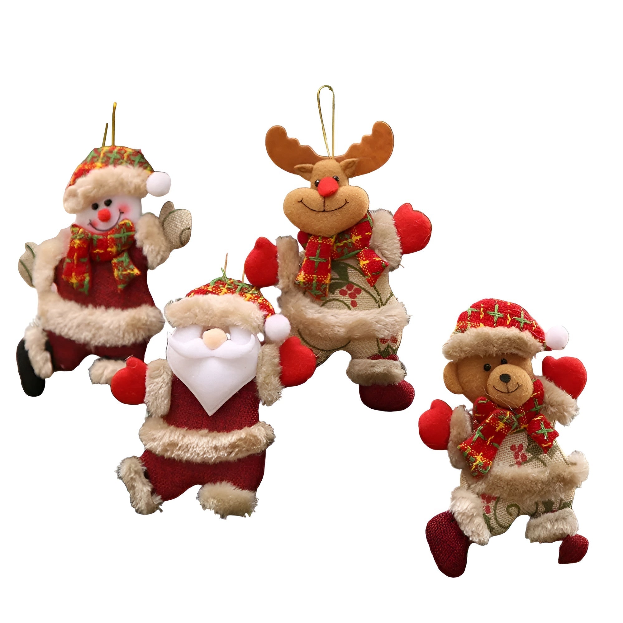 Shiny Christmas Ornaments Set of 4 | Christmas Tree Balls Plastic