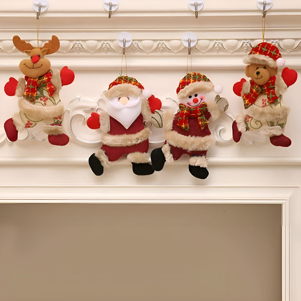 Shiny Christmas Ornaments Set of 4 | Christmas Tree Balls Plastic