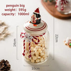 Glass candy storage jar