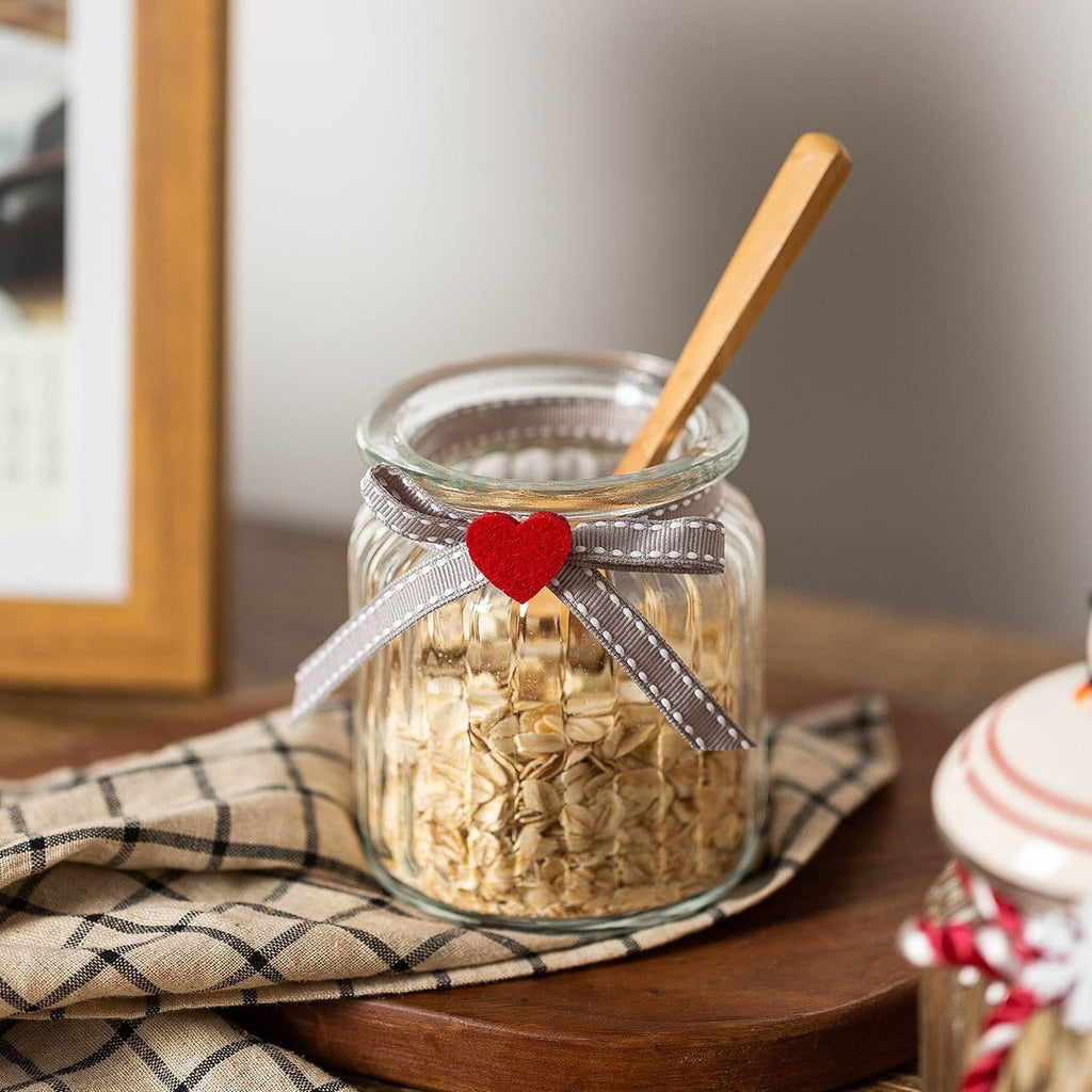 Glass candy storage jar