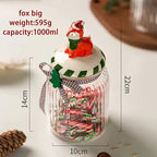 Glass candy storage jar