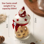 Glass candy storage jar