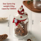 Glass candy storage jar