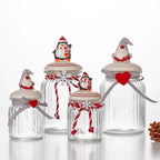 Glass candy storage jar