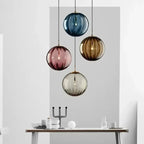 Modern Glass Ceiling Lamp with Integrated LED Lighting