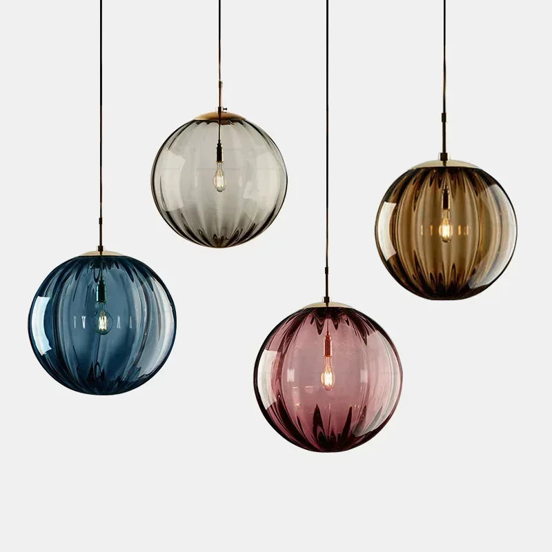 Modern Glass Ceiling Lamp with Integrated LED Lighting