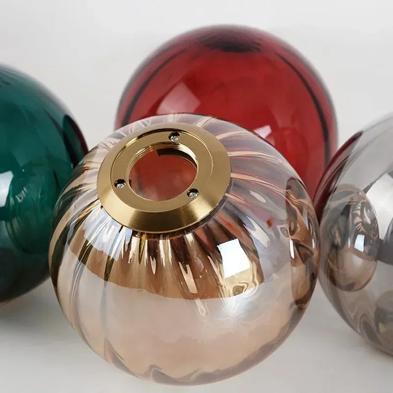 Modern Glass Ceiling Lamp with Integrated LED Lighting
